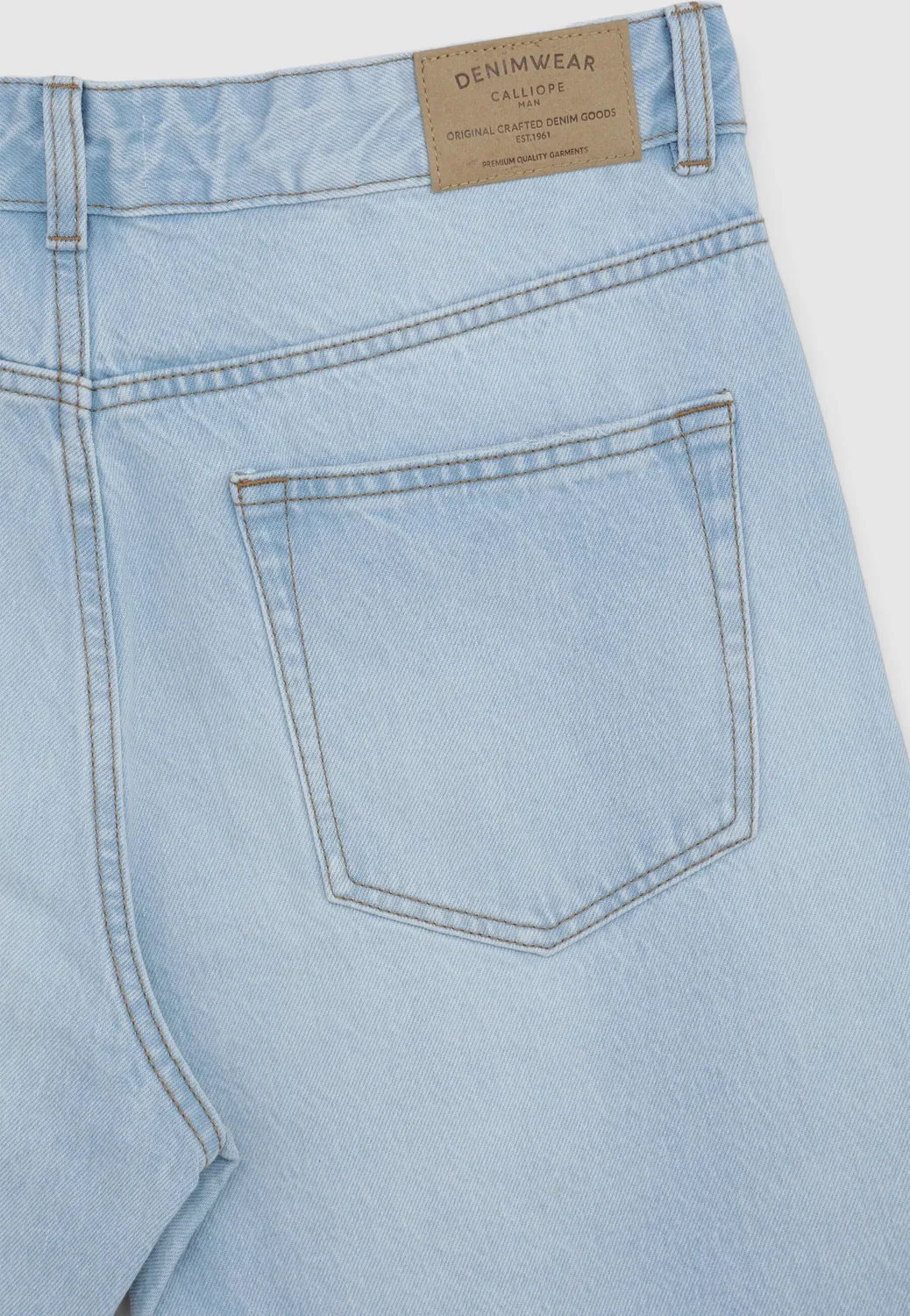 Calliope jean cropped délavé homme coupe regular