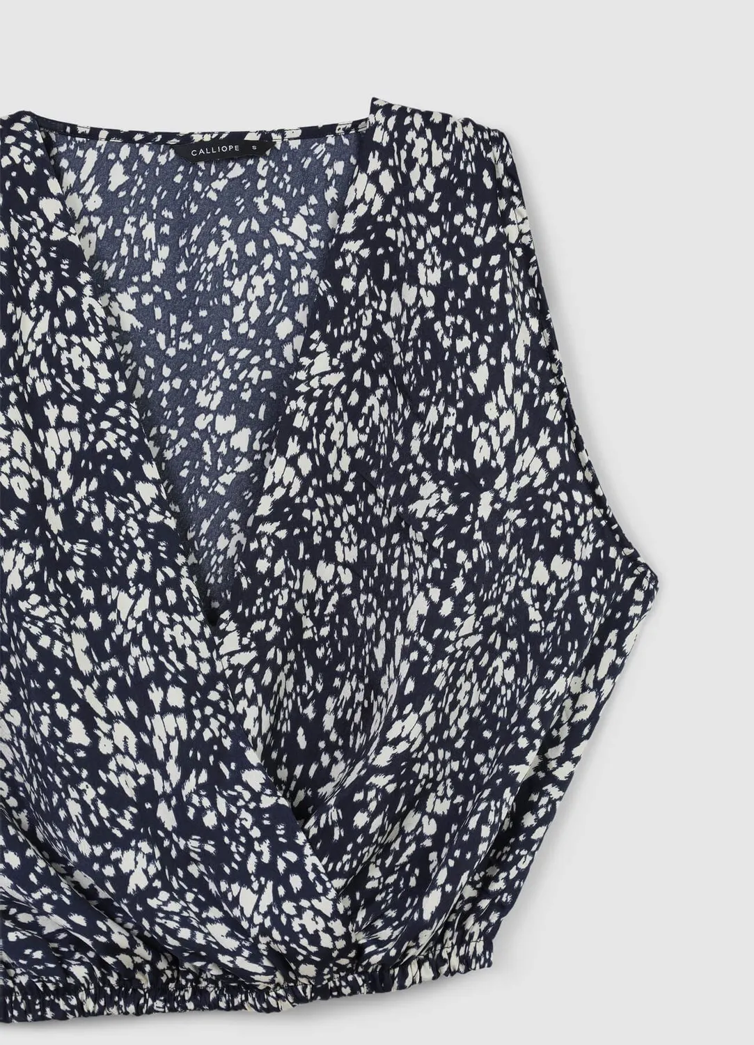 Calliope caraco croisé femme satiné à motif