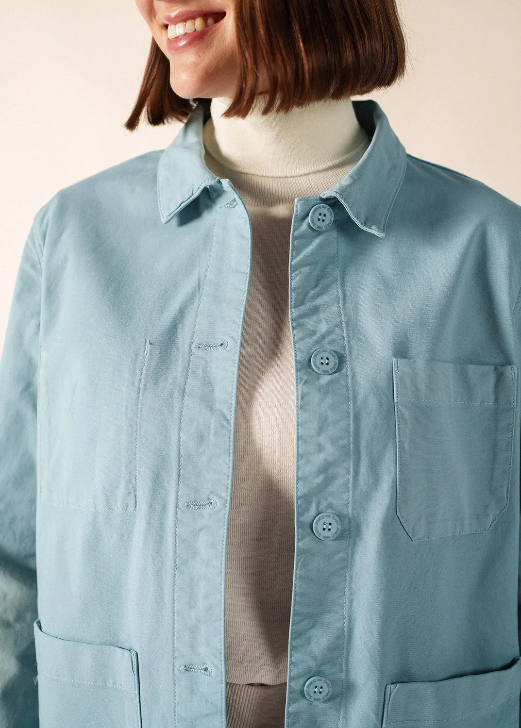 Saint James Alizé veste céleste clair coton workwear
