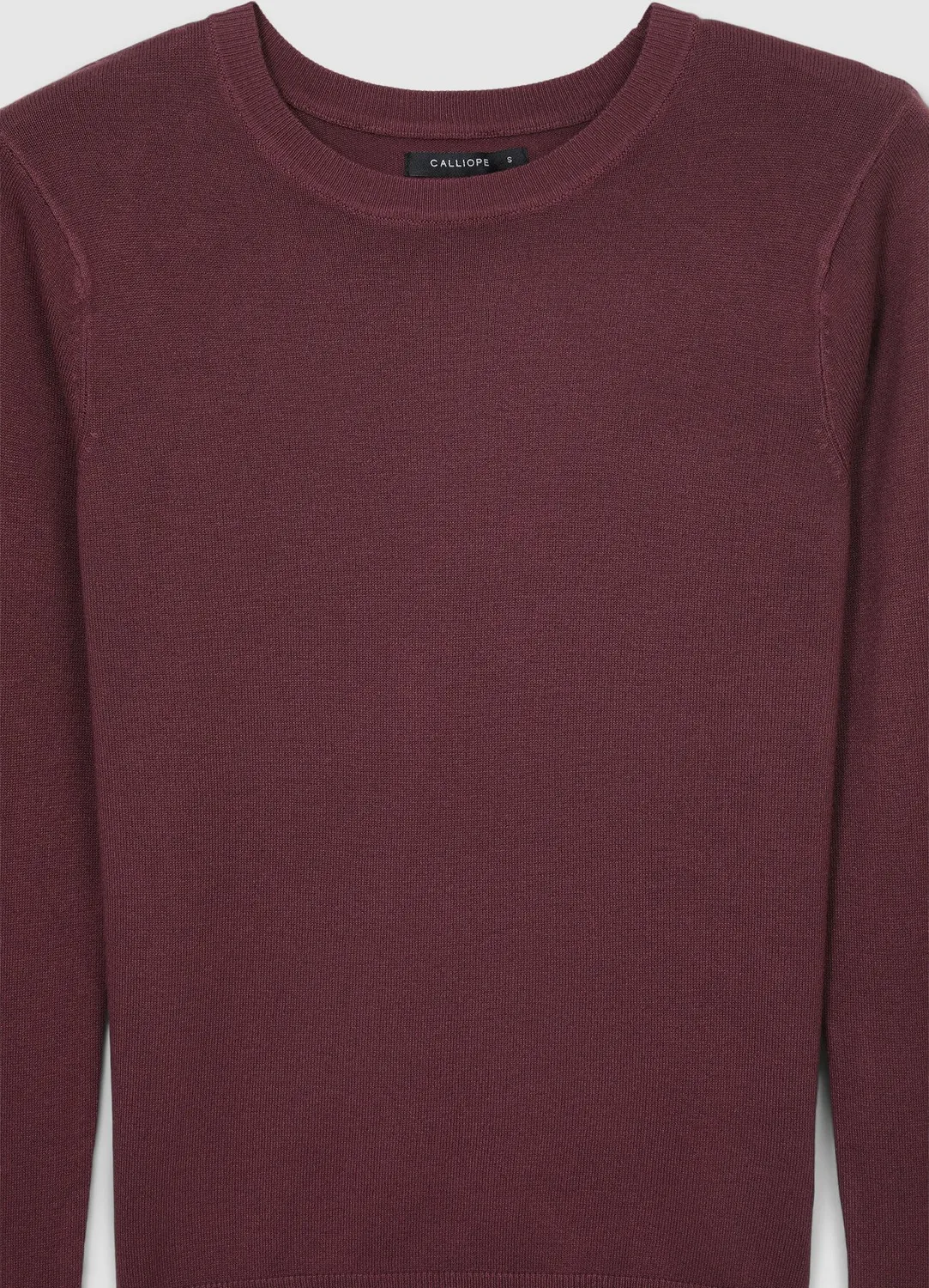 Calliope pull col rond femme manches longues coupe droite