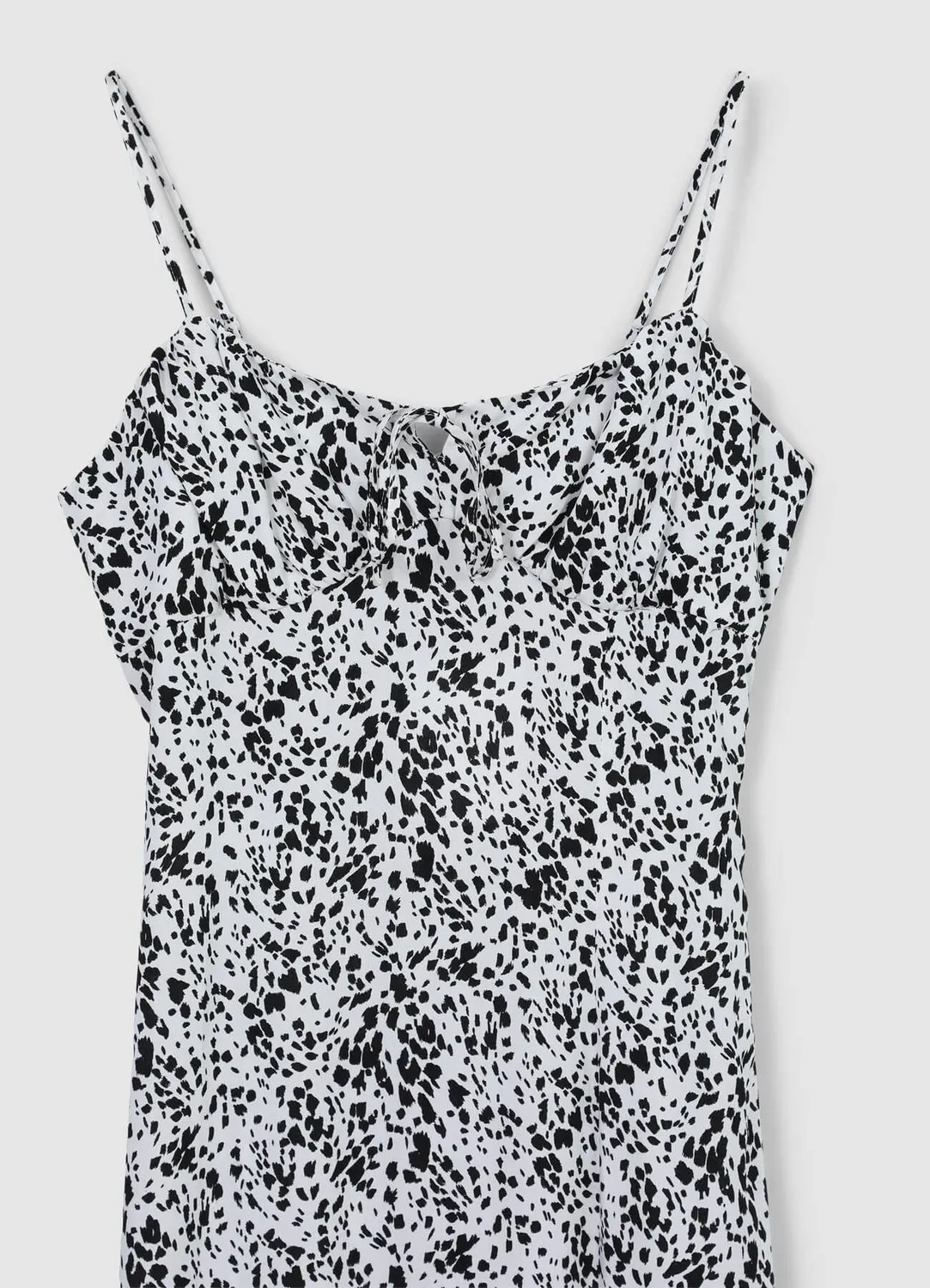 Calliope slip dress animalier bretelles fente arrière