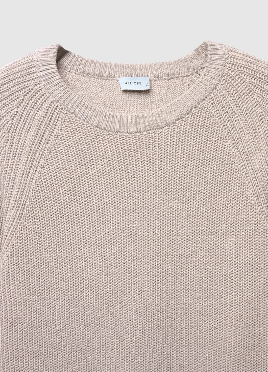 Calliope pull à côtes manches raglan homme col rond