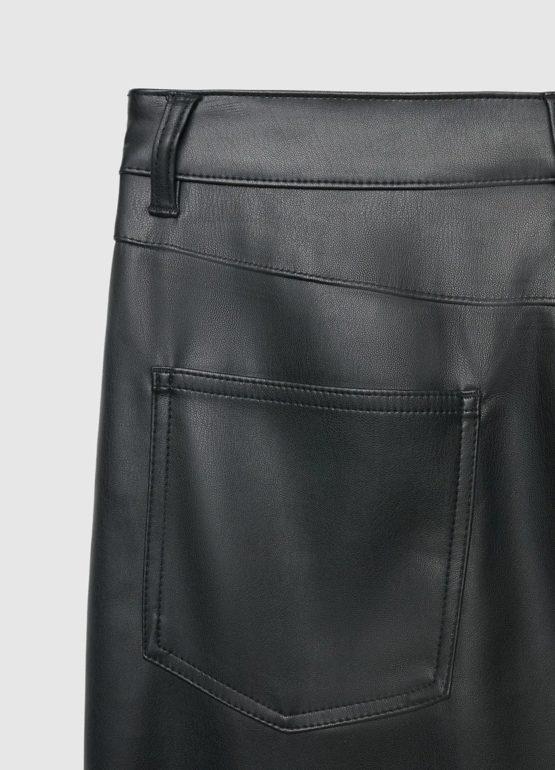 Calliope pantalon wide leg femme clouté simili cuir