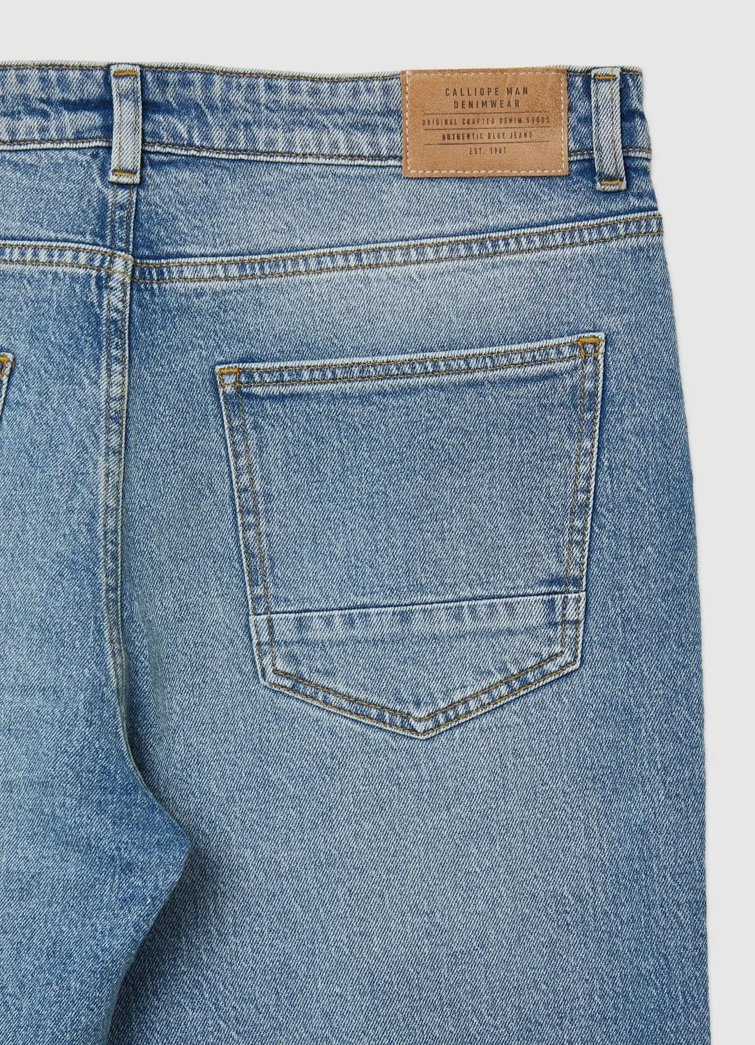 Calliope jean slim homme effet délavé 5 poches