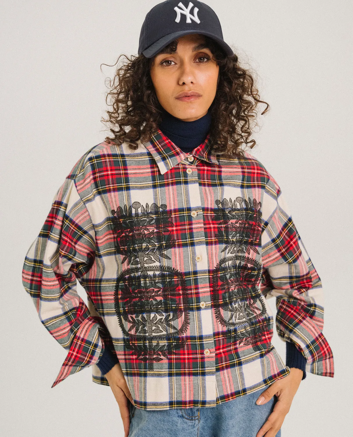 Tinsels Usk Stone chemise flanelle écossaise
