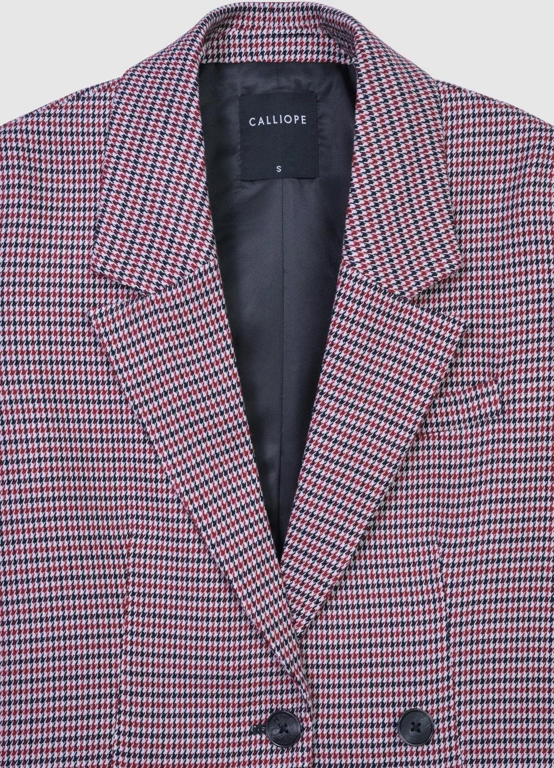 Calliope blazer pied-de-poule femme monobouton