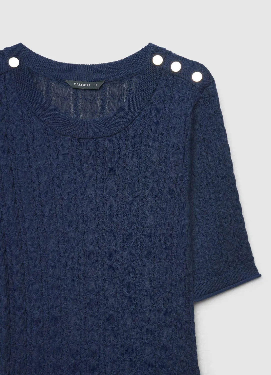 Calliope Trecce t-shirt femme maille tressée