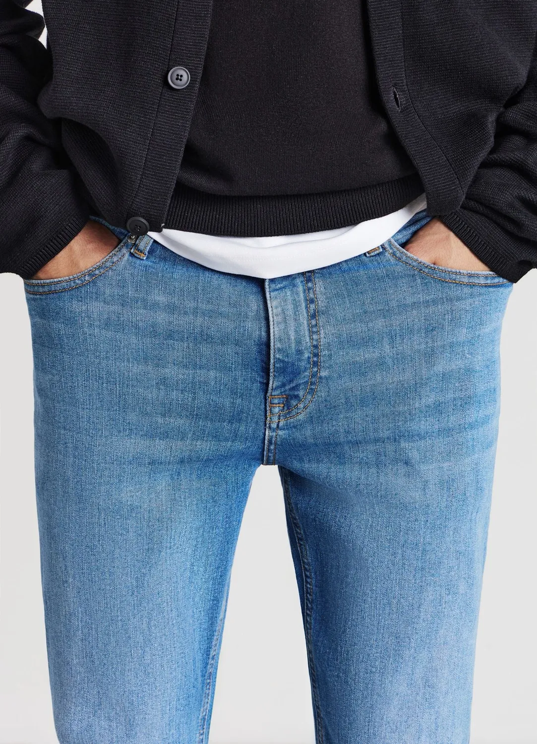 Calliope jean skinny homme délavage clair