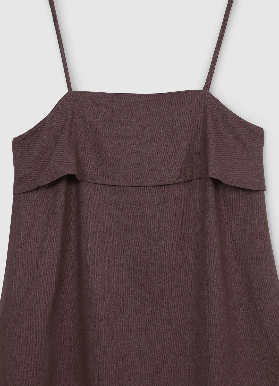 Calliope robe courte femme lin bretelles unie