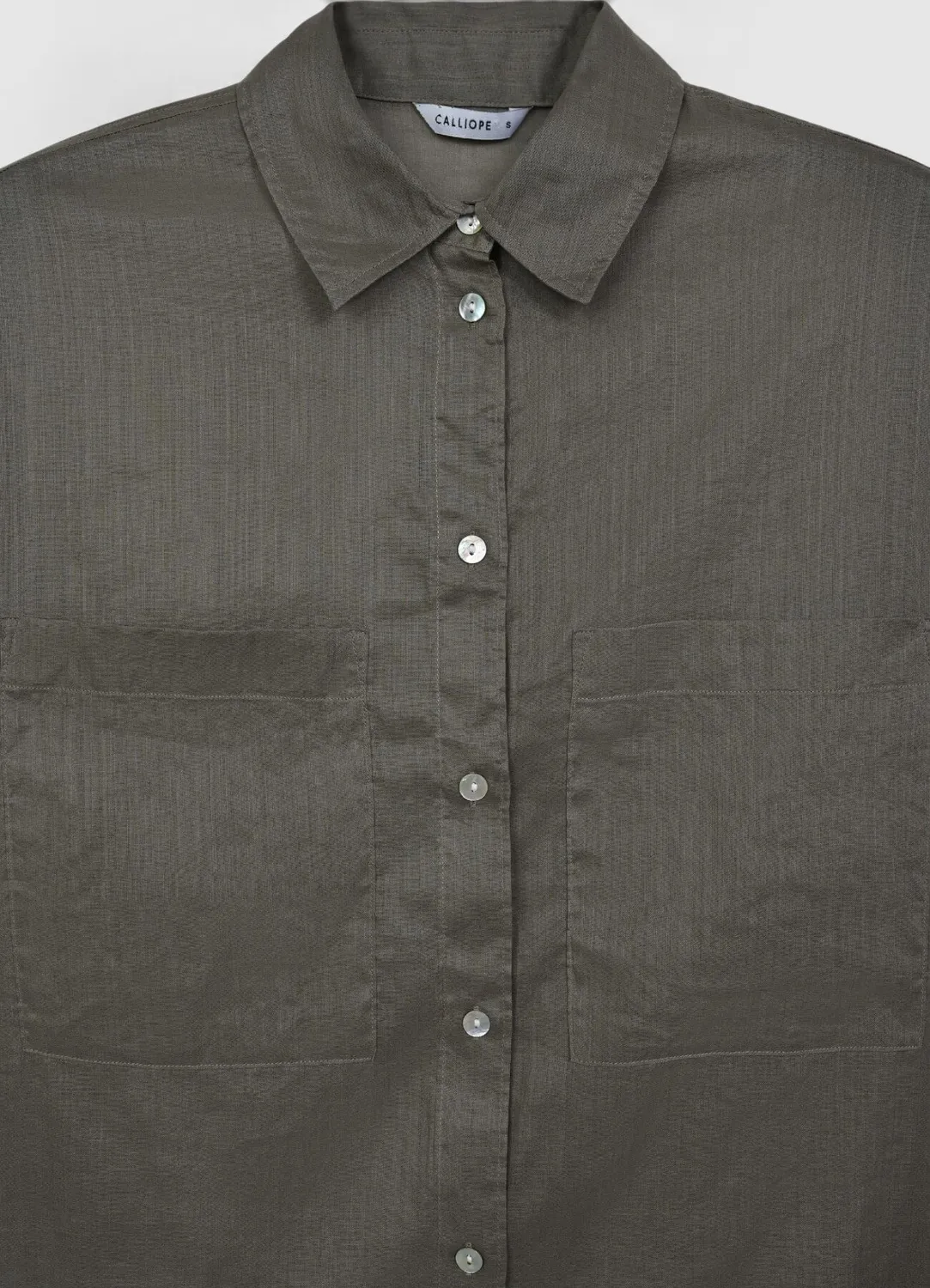 Calliope chemise à poches femme manches longues unie