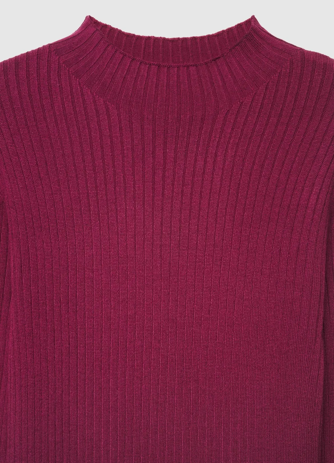 Calliope t-shirt femme manches longues côtelé col montant