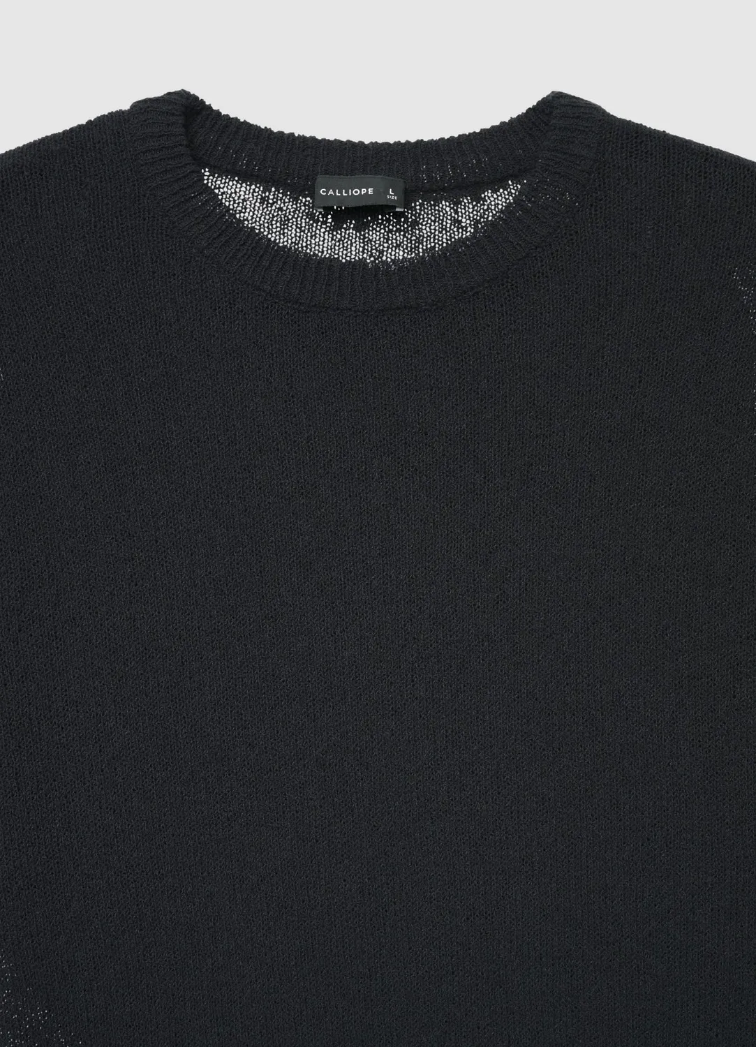 Calliope pull homme col rond uni côtes