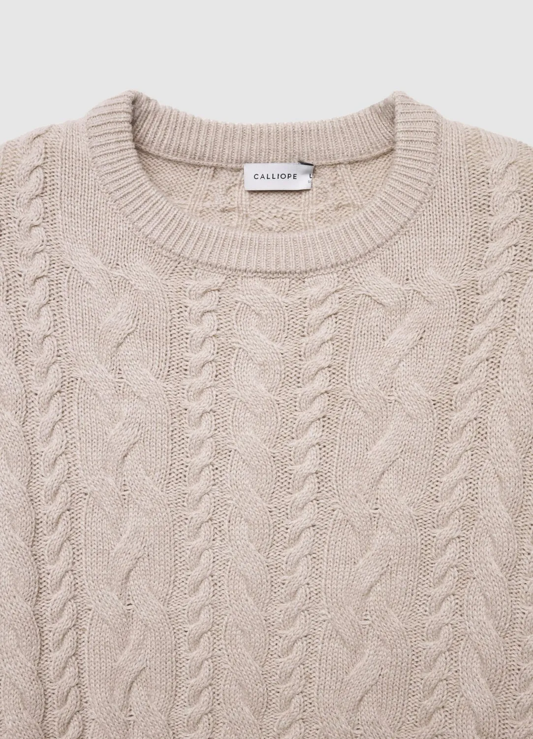 Calliope Trecce Pull col rond torsades homme L