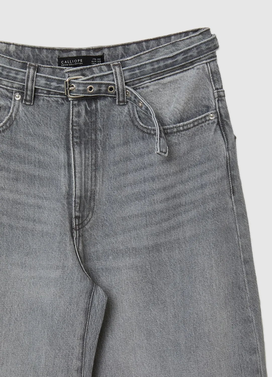 Calliope jean wide leg femme avec ceinture