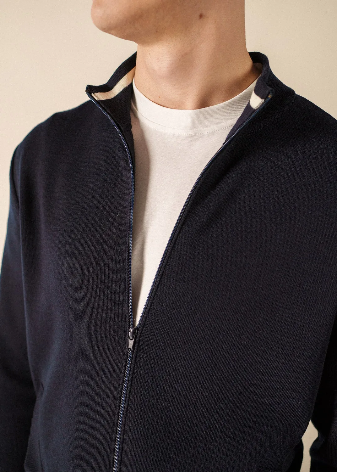 Saint James Equipage cardigan laine navy