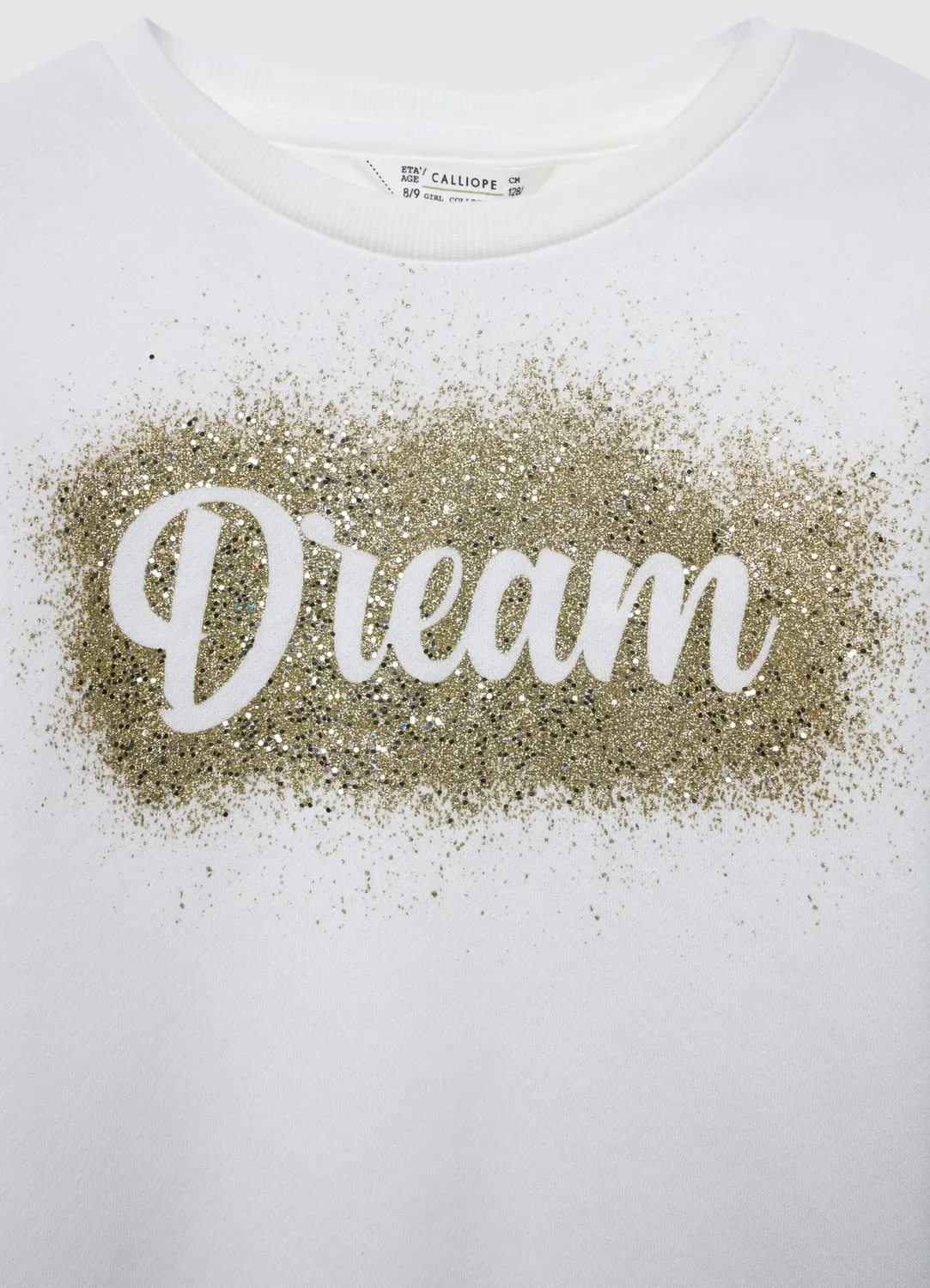 Calliope Sweat Glitter sweat fille inscription brillant
