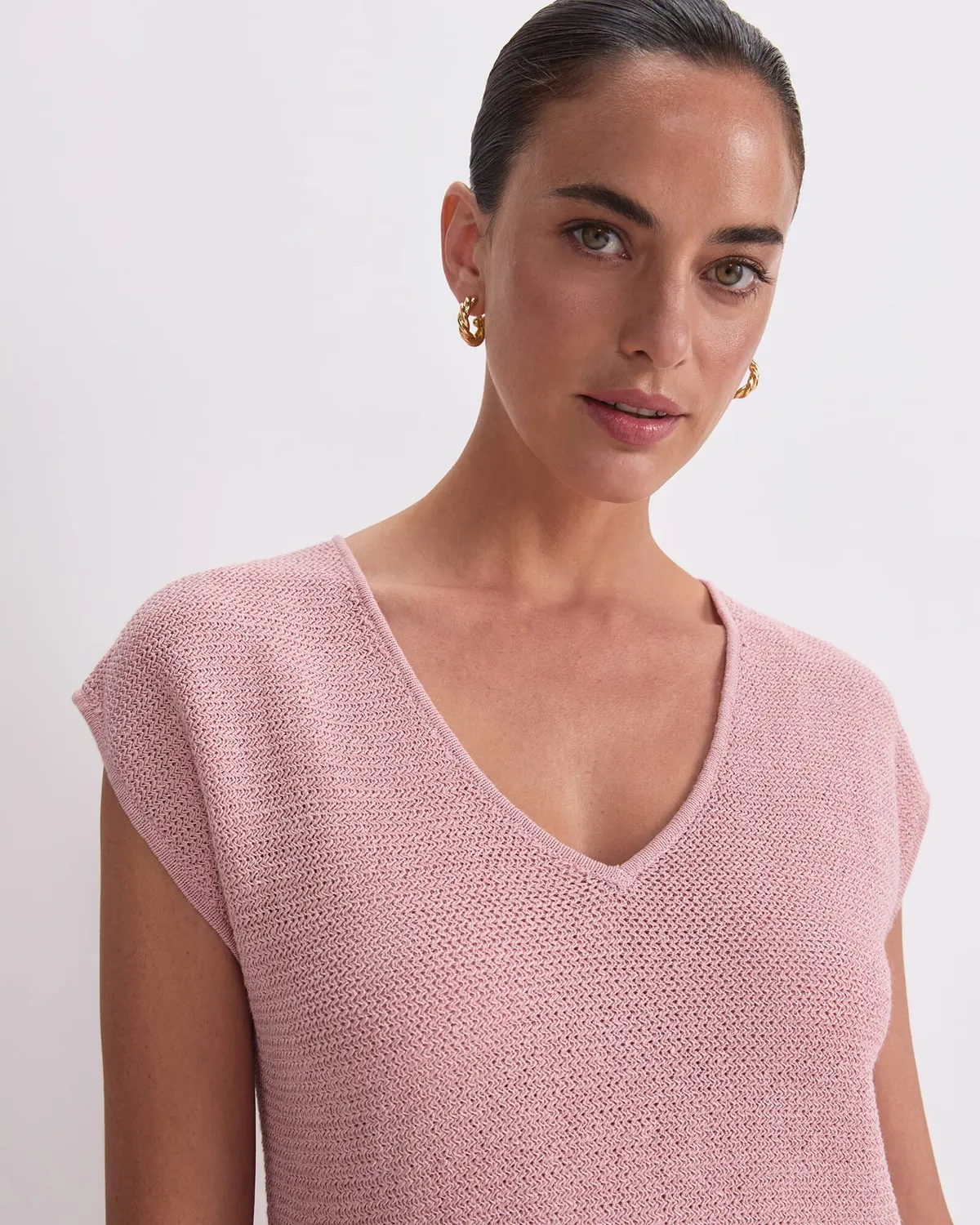 Sportscraft Luisa V-Neck top femme lin
