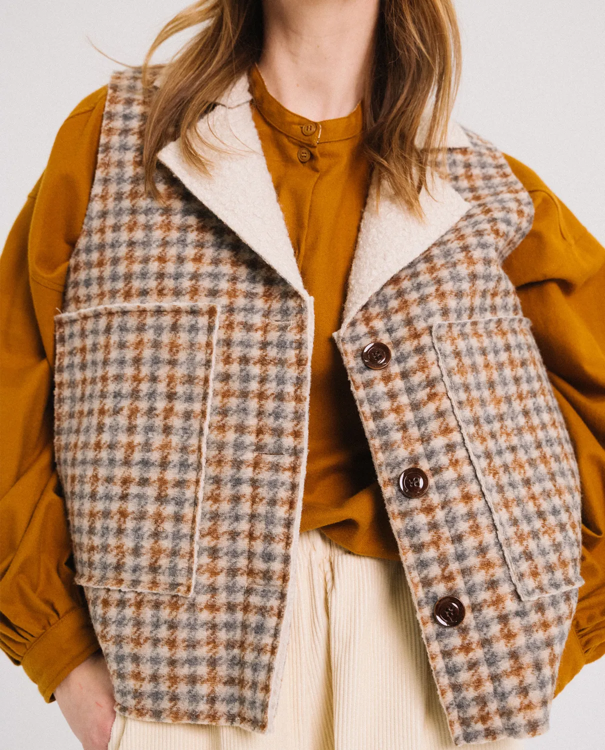 Tinsels Fissa gilet Island lainage fourrure