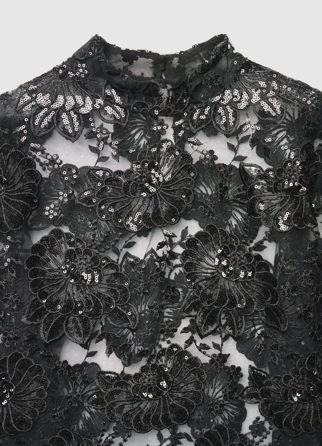 Calliope blouse dentelle sequins femme manches longues