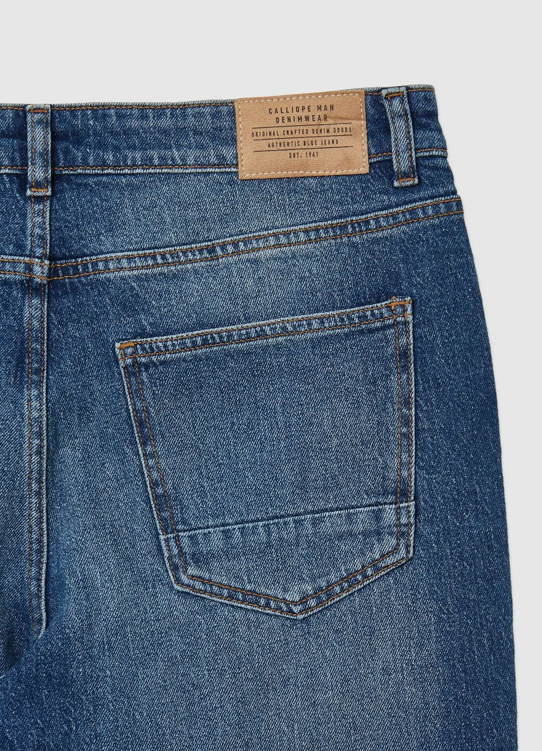 Calliope jean slim homme 5 poches effet délavé