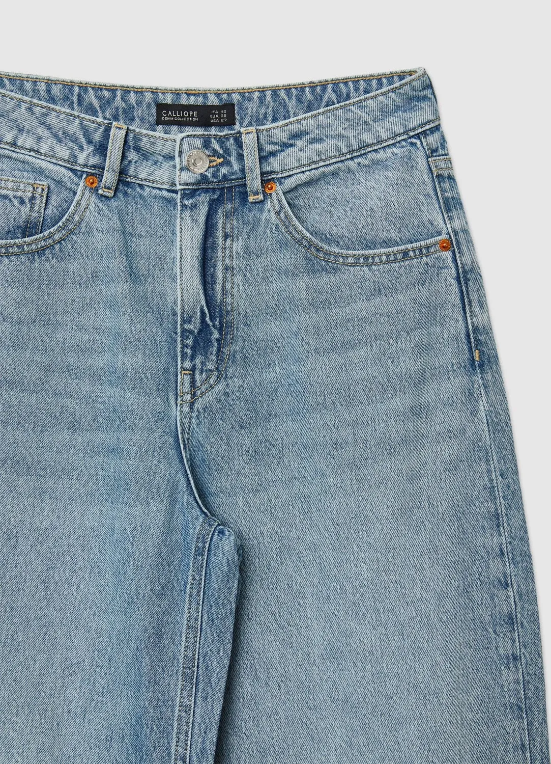 Calliope Balloon jean femme 5 poches bleu