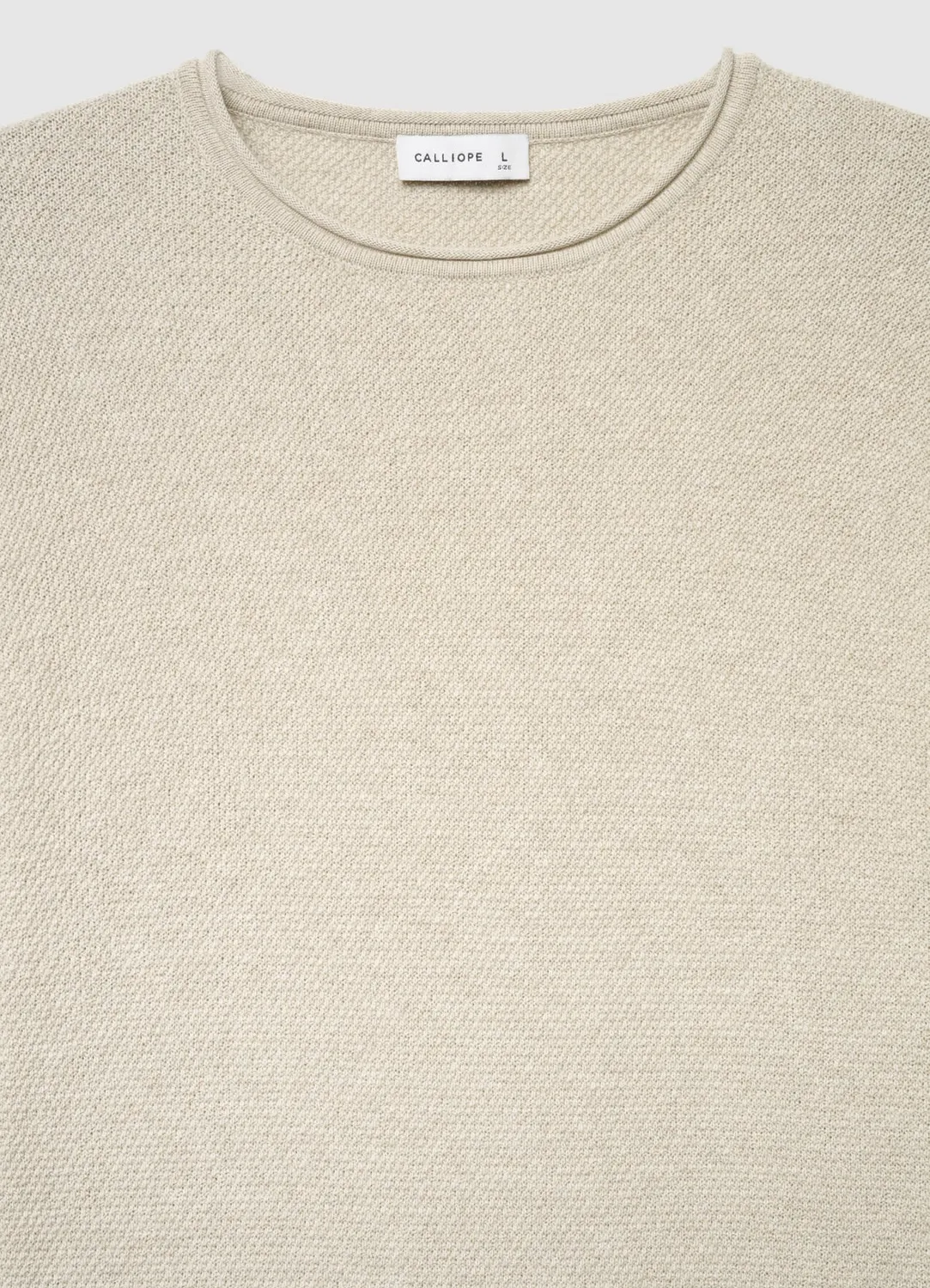 Calliope pull col rond homme manches longues uni