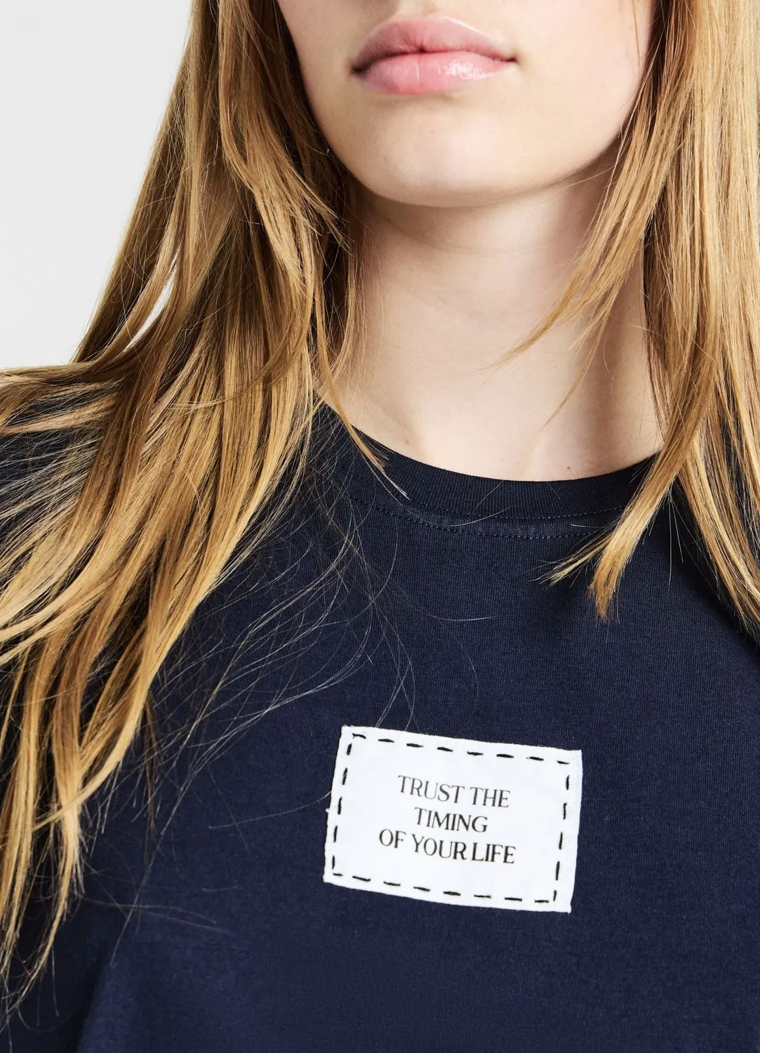Calliope Patch t-shirt femme coton col rond