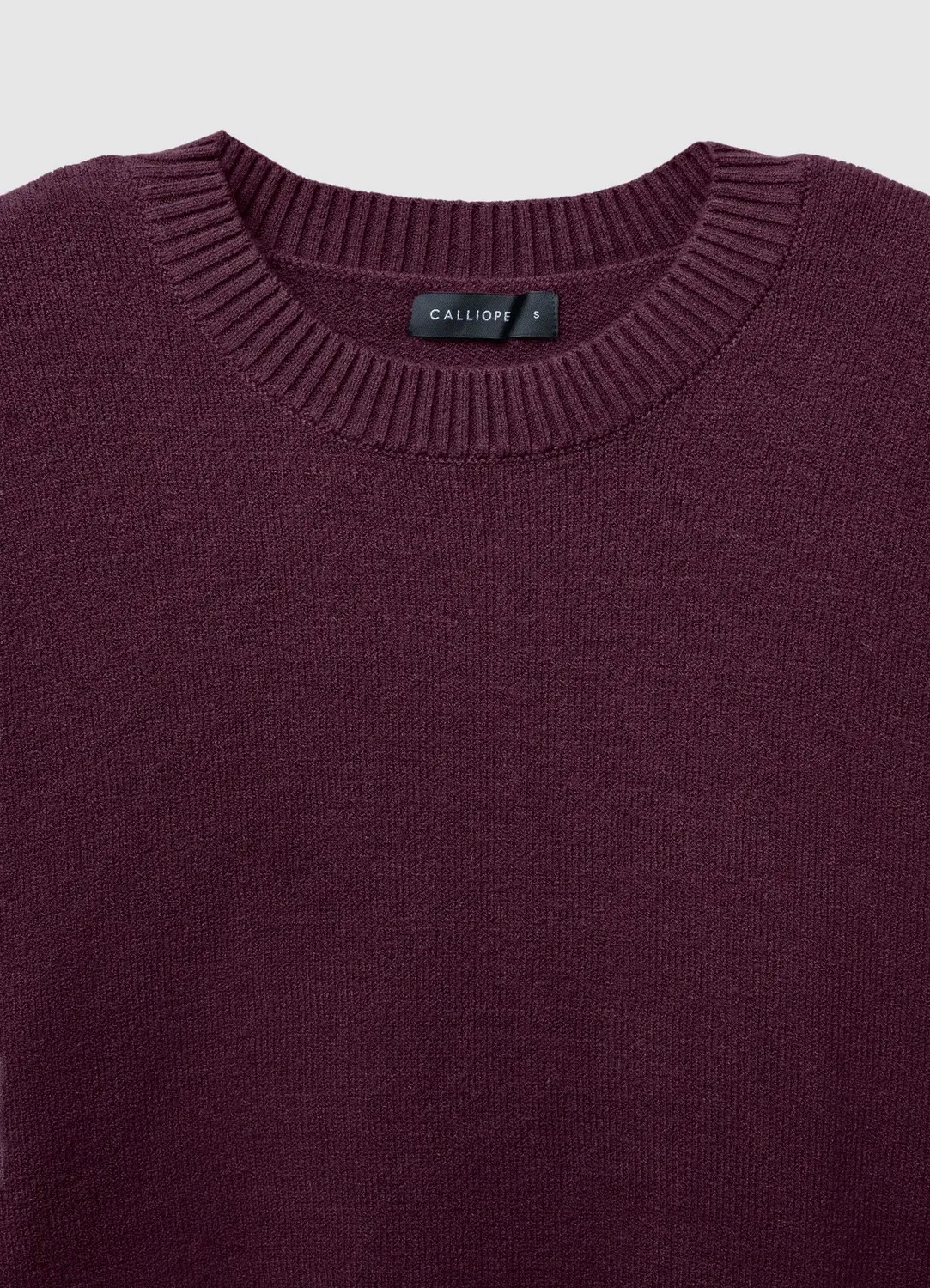 Calliope pull col rond femme bord franc uni