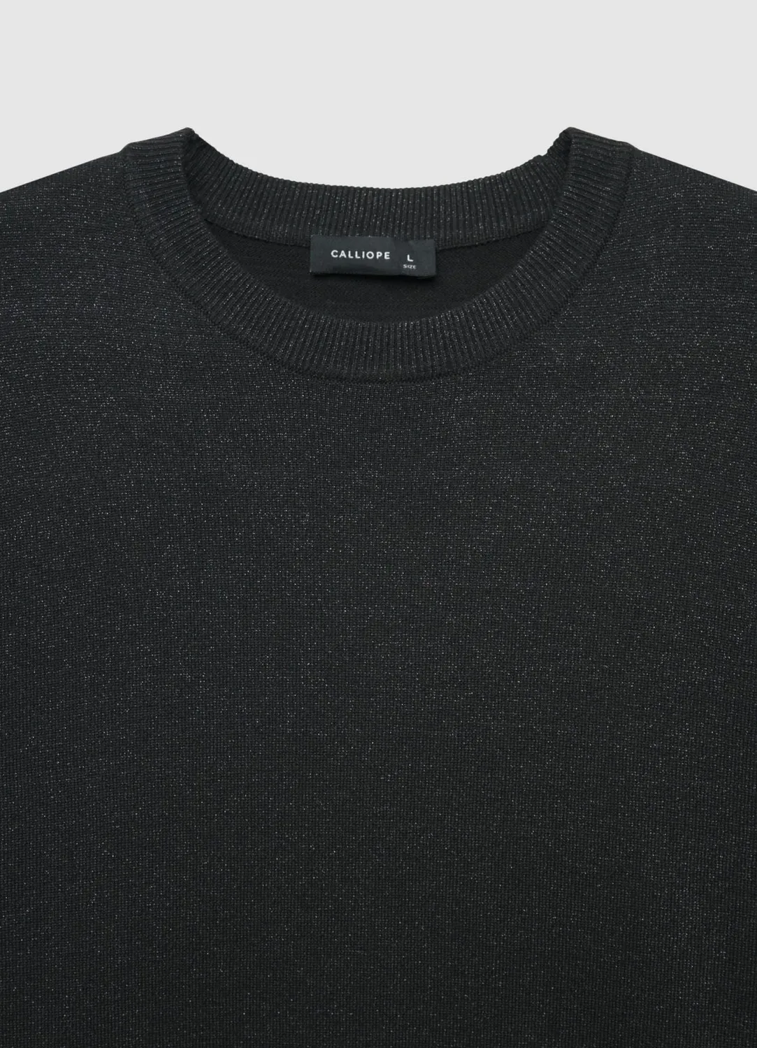 Calliope pull col rond brillant homme manches longues