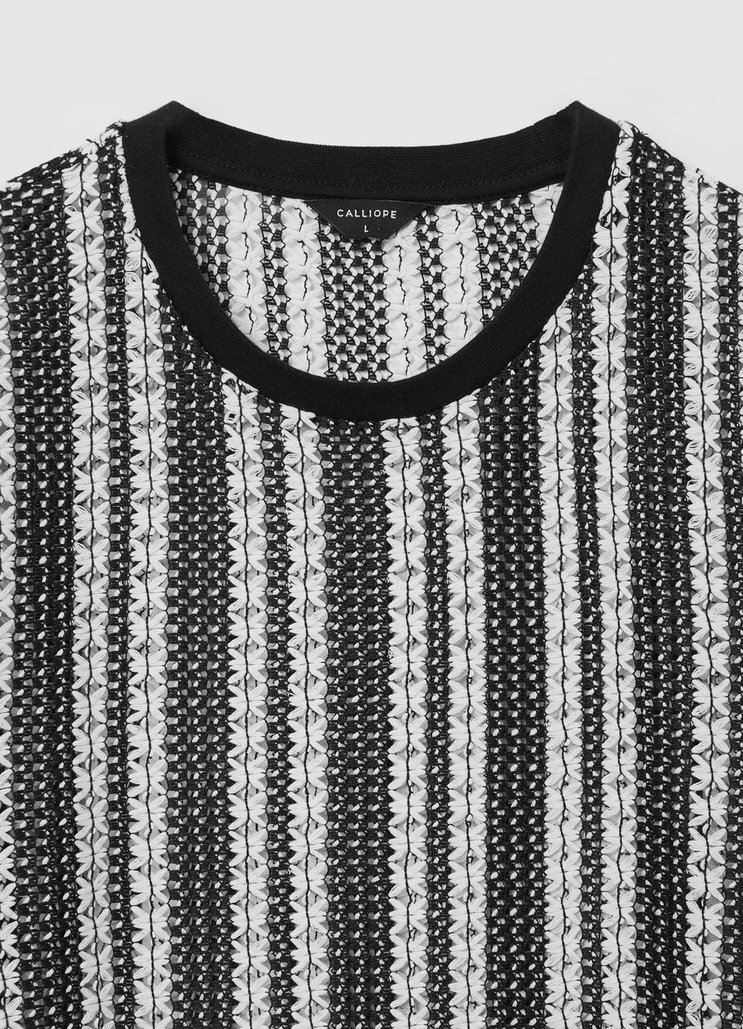 Calliope t-shirt crochet rayé homme