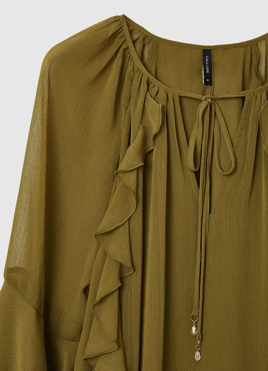 Calliope Atelier robe mini volants femme unie