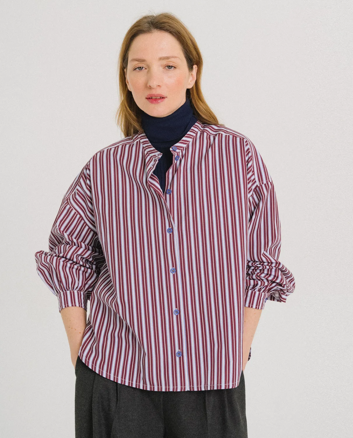 Tinsels Doha blouse courte charles rayée