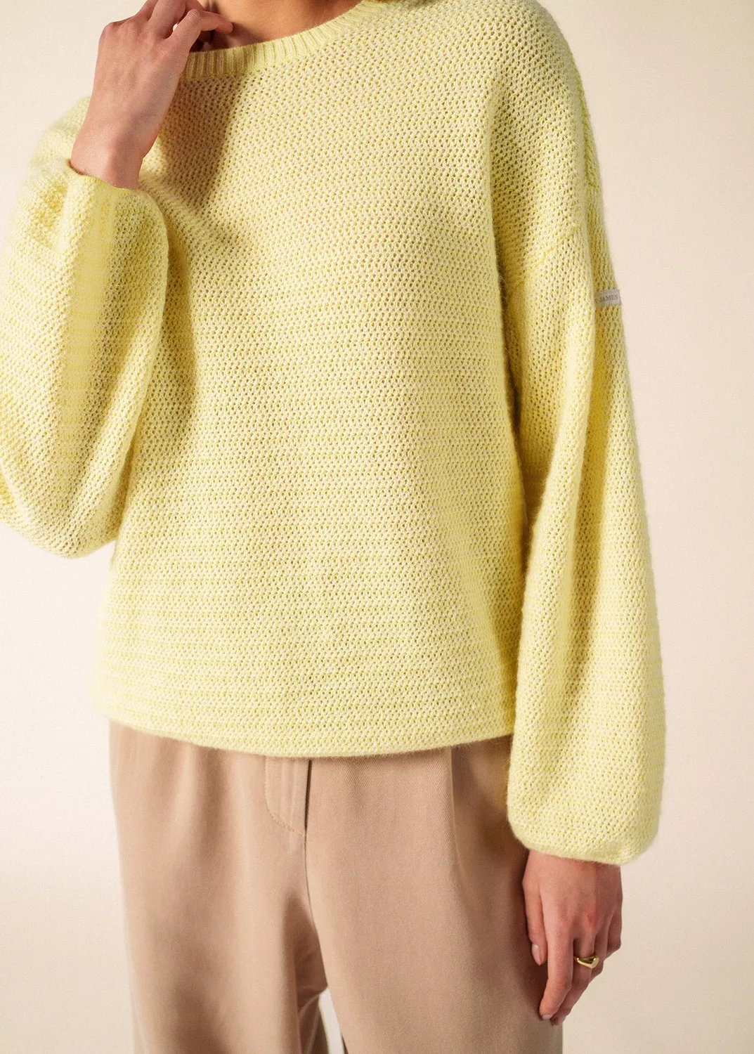 Saint James Ascain pull aube/blanc mohair femme