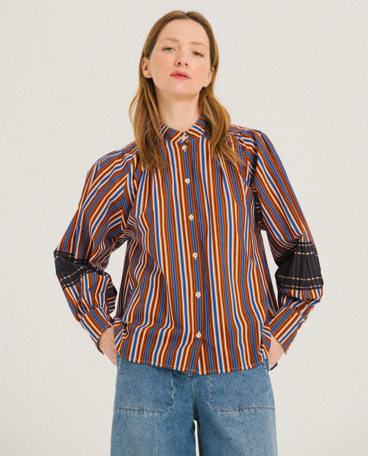 TINSELS FOREST blouse LOOVE rayures coton