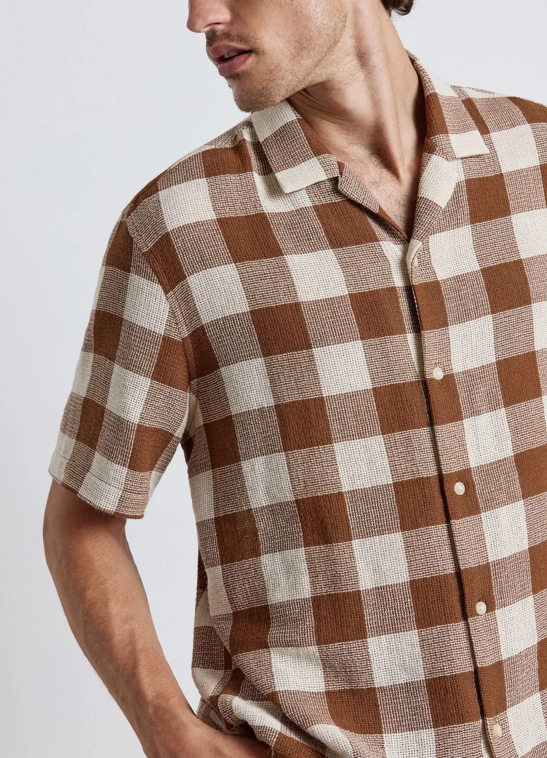 Calliope chemise à carreaux homme manches courtes