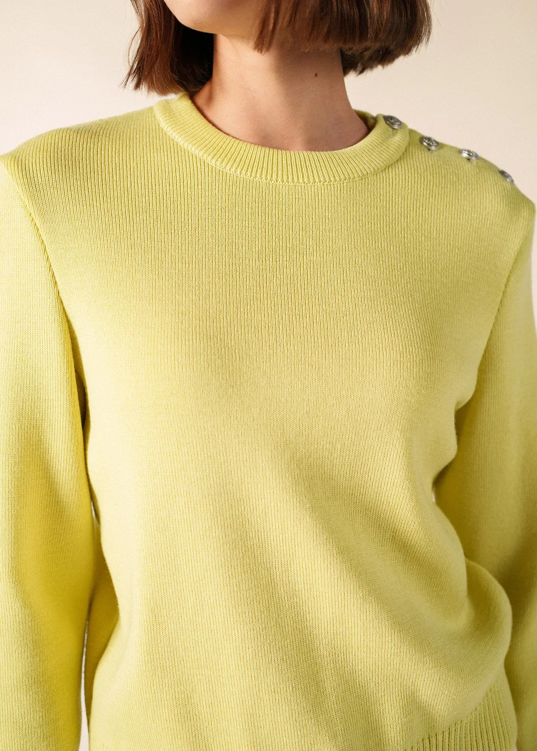 Saint James Cancale pull marin Aube jaune laine