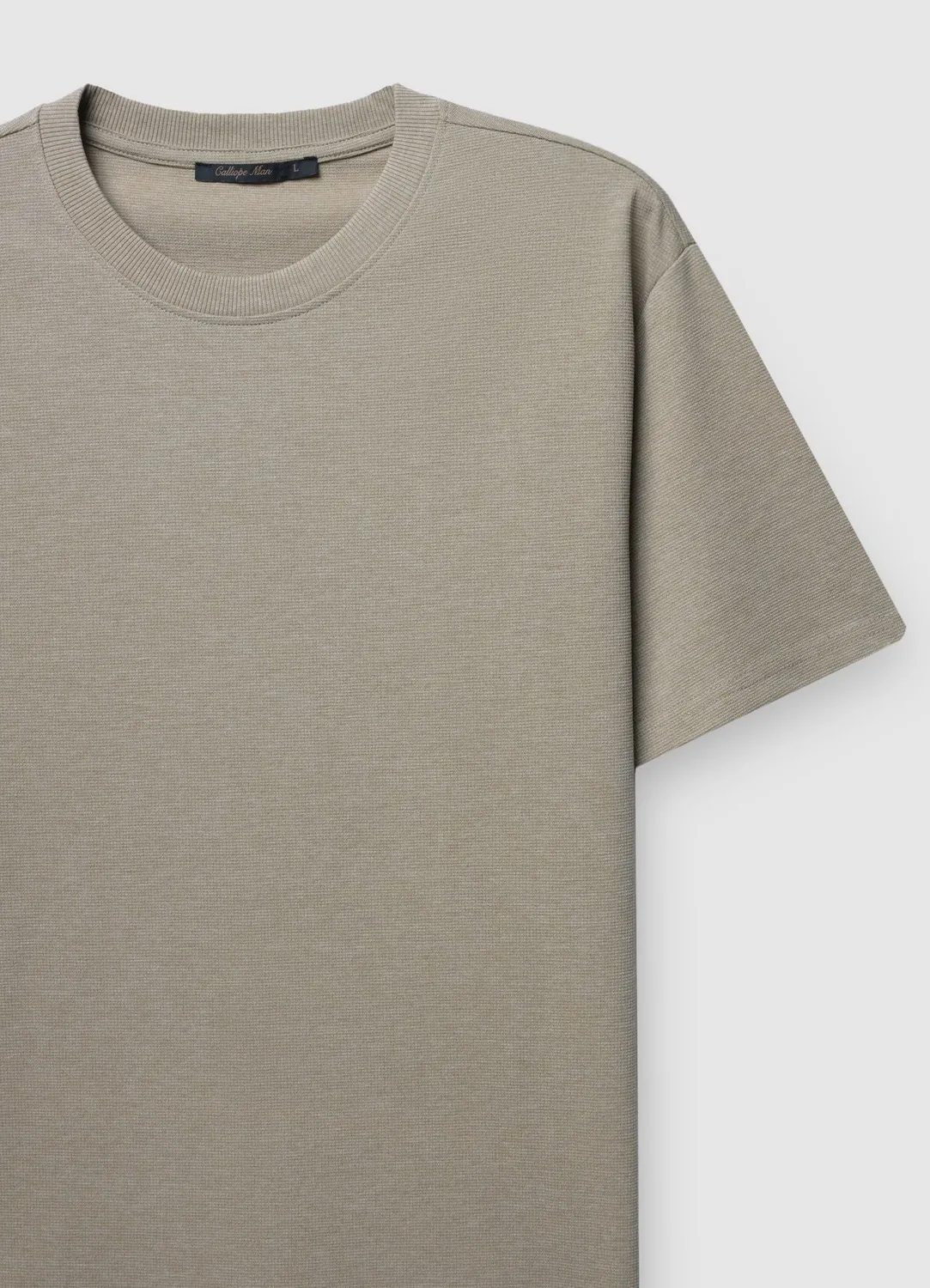 Calliope t-shirt col rond homme jacquard uni