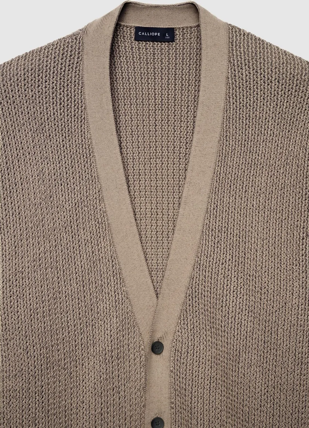 Calliope Cardigan boutons bicolore homme col V
