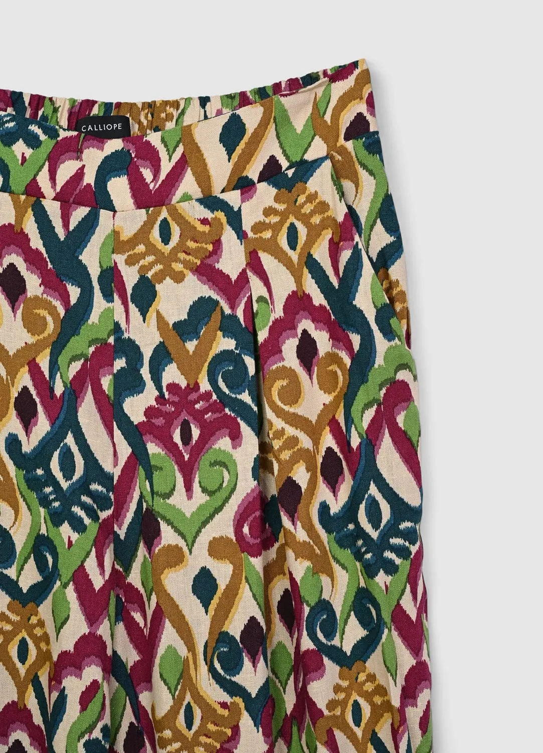 Calliope pantalon palazzo femme à motif élastiqué