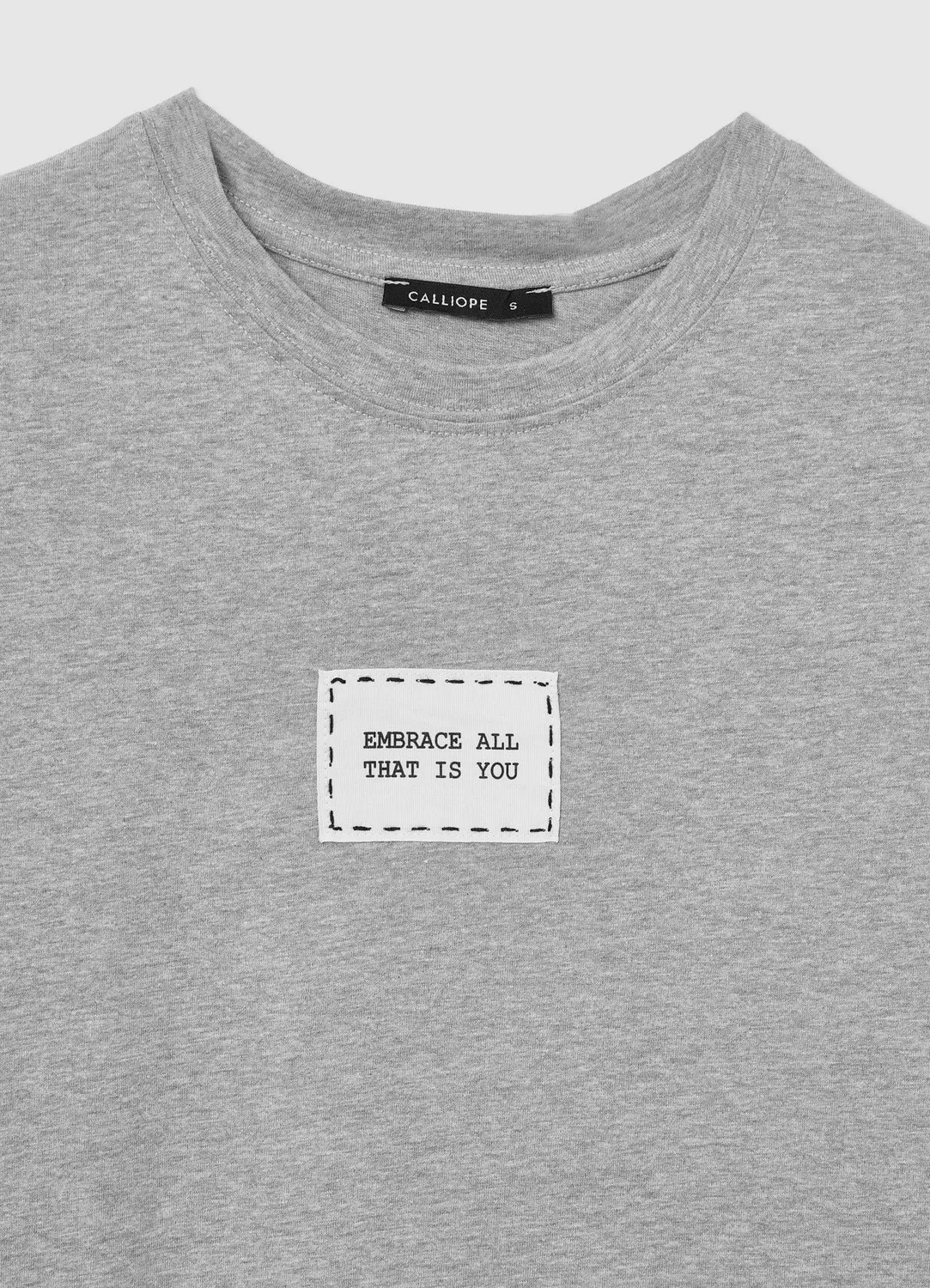 Calliope t-shirt patch femme coton col rond