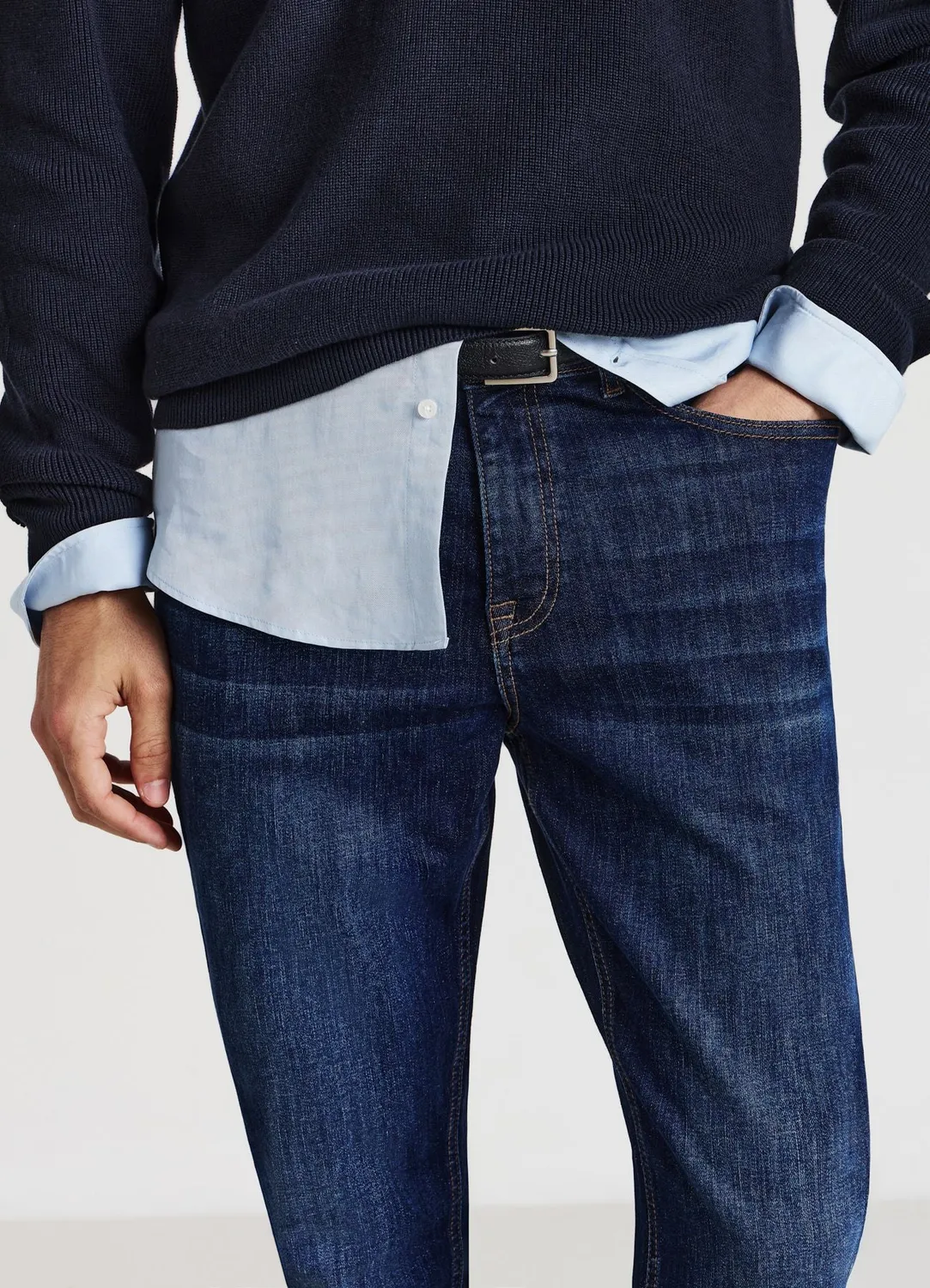 Calliope jeans skinny homme délavage foncé