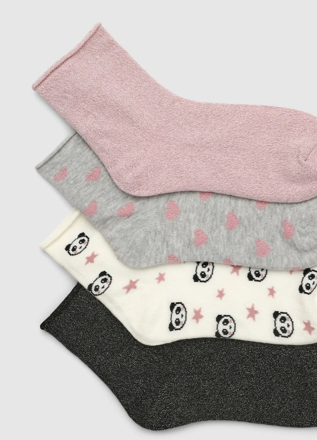 Calliope lot 4 chaussettes fantaisie fille panda coton