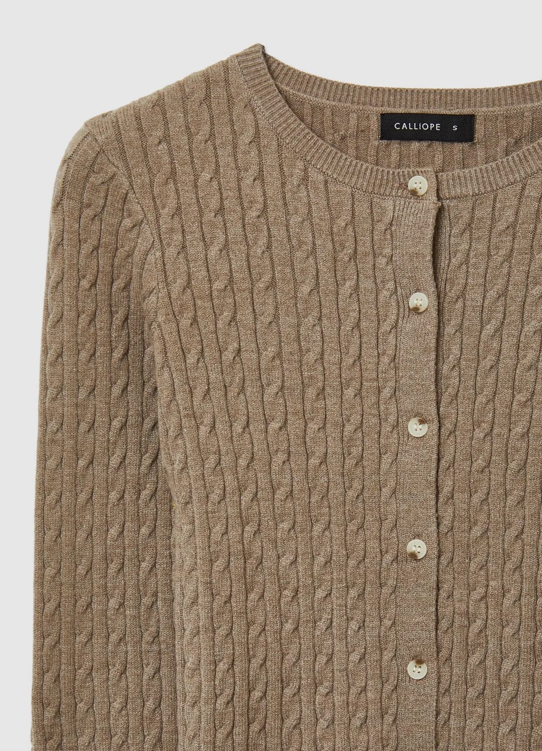 Calliope cardigan torsades boutonné col rond XS-XL