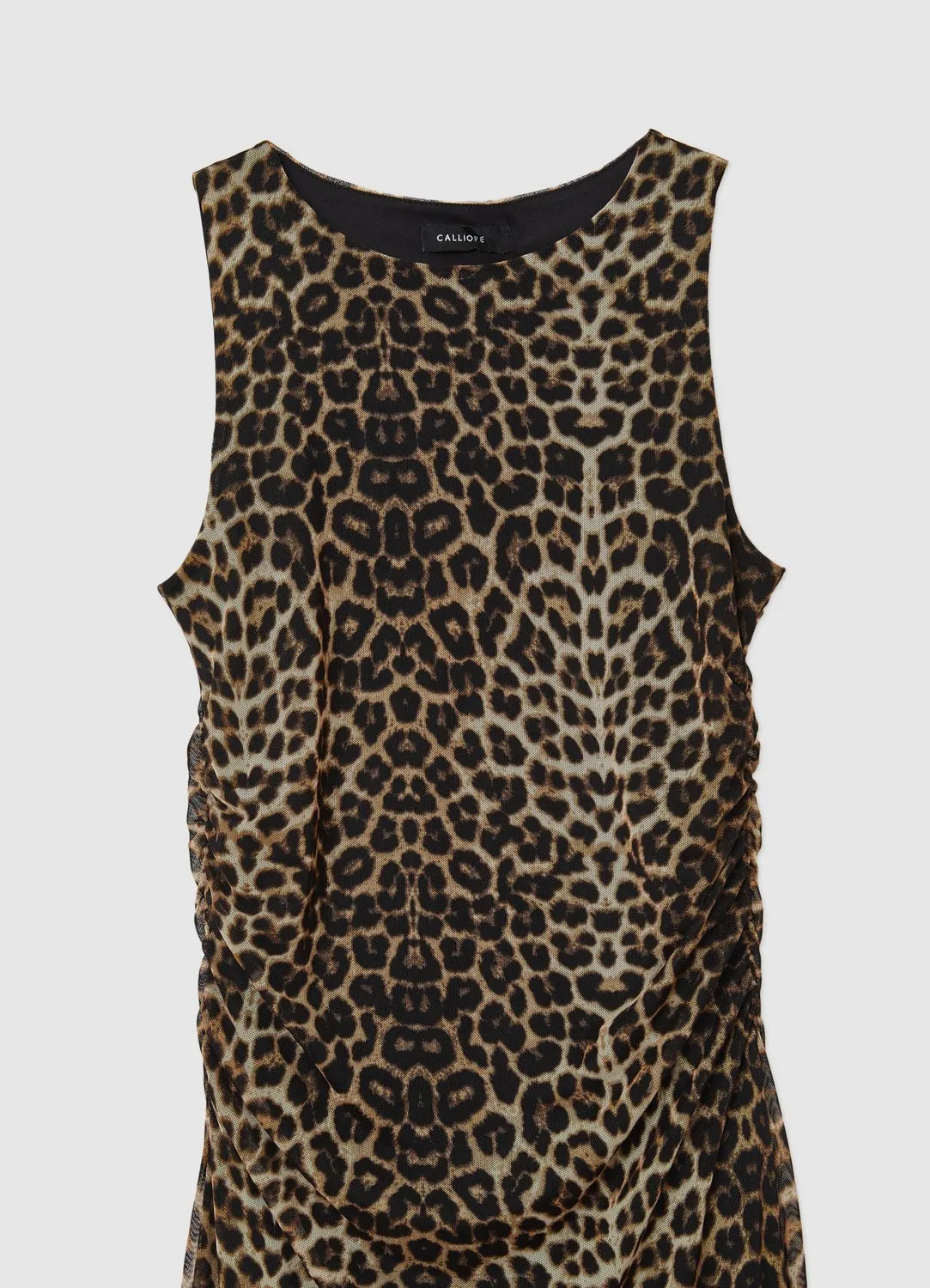 Calliope robe longue animalier sans manches femme