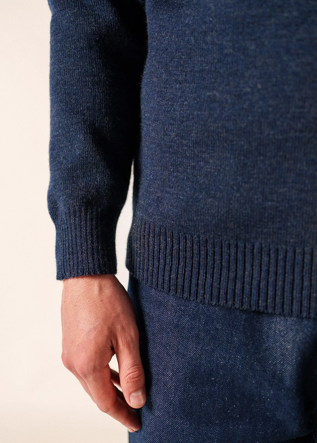 Saint James Cancale pull marin bleu chine laine