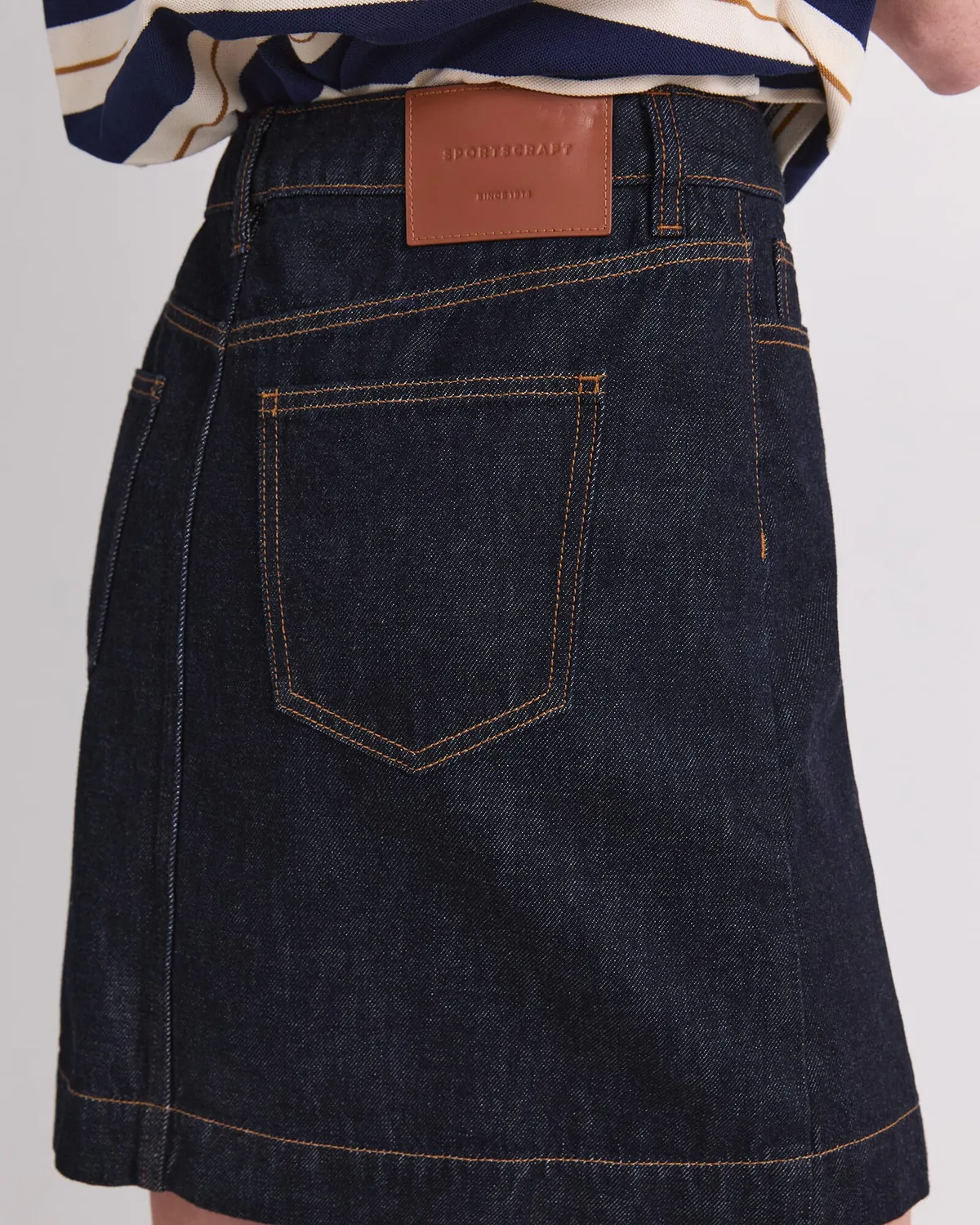 Sportscraft Simmi jupe jean portefeuille indigo brut