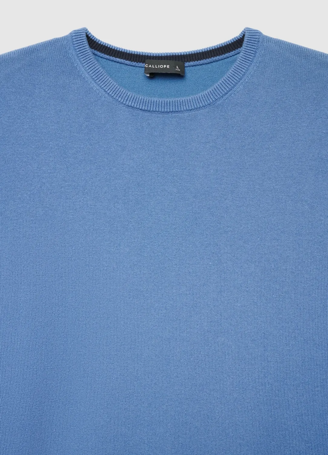 Calliope uni col rond pull homme à côtes