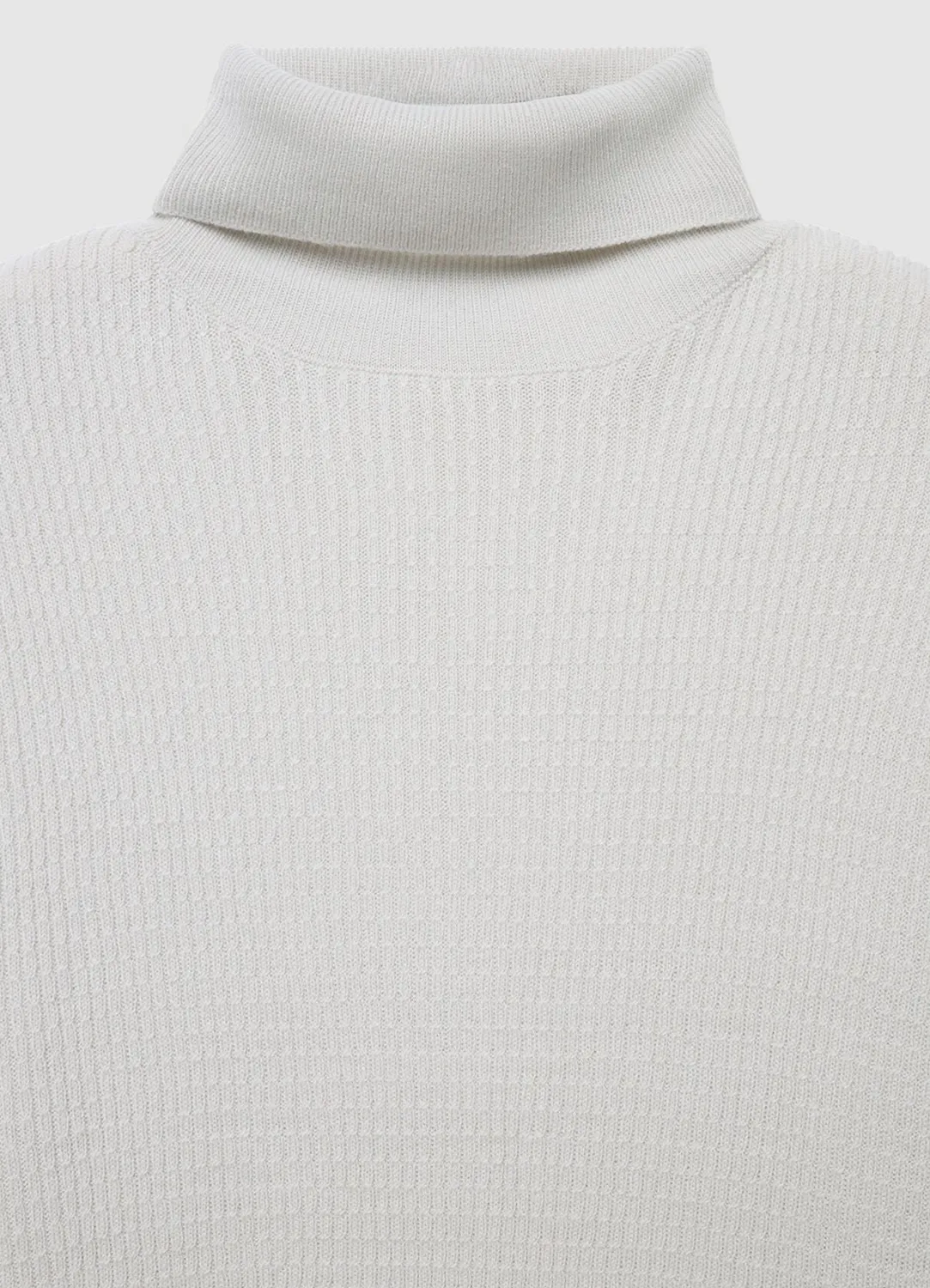 Calliope pull col roulé waffle homme uni