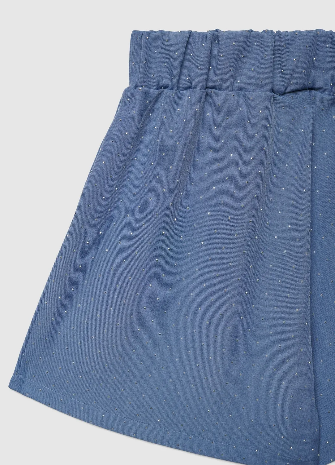 Calliope shorts fille large taille élastique strass