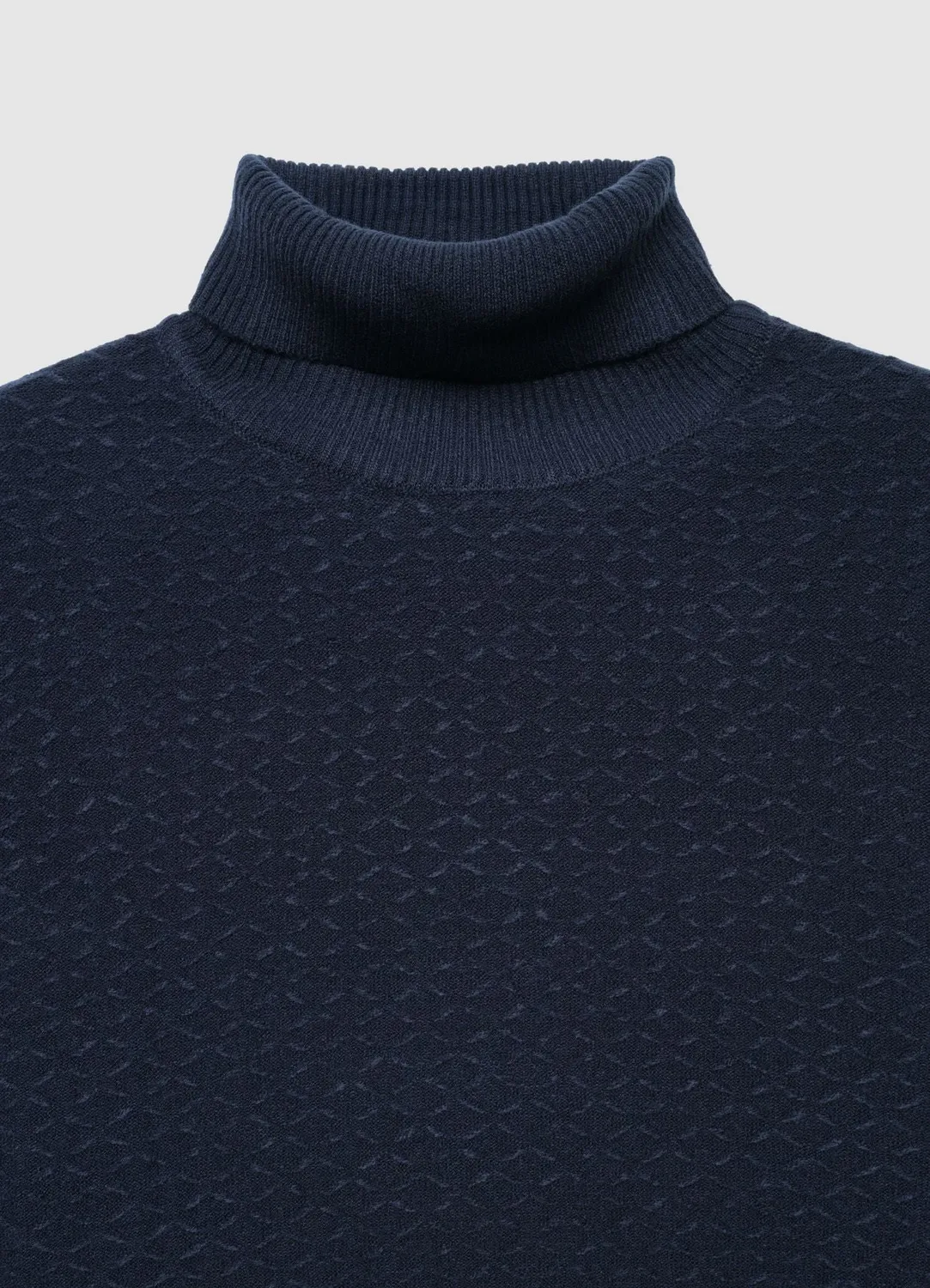 Calliope pull col roulé homme maille géométrique